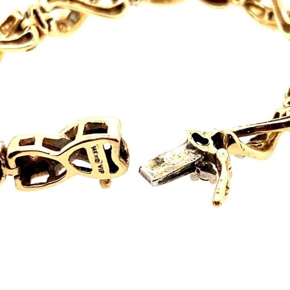 14k Infinity Diamond Bracelet - Picture 11 of 12